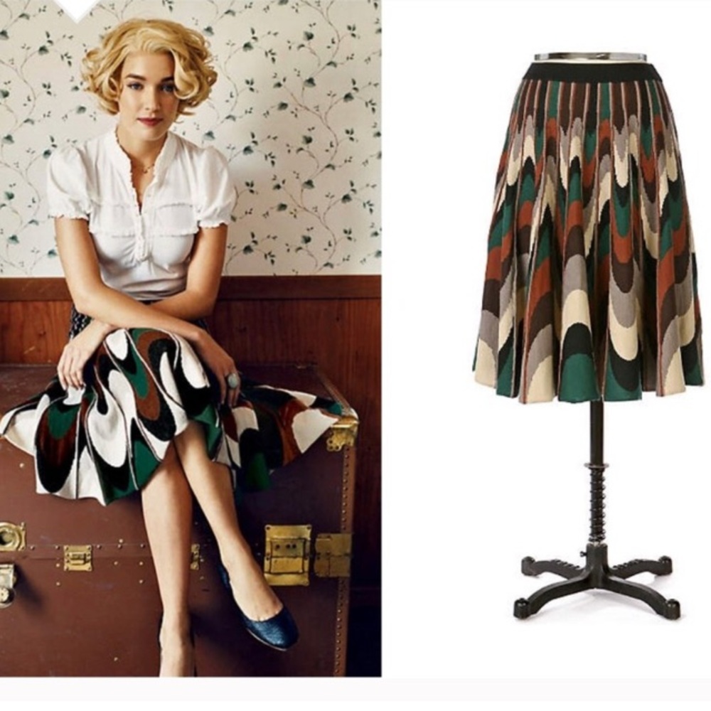 Anthropologie Walnut Cavern Skirt